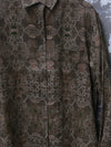 INTO THE EAST 25 Autumn/Winter Moss Green Dark Pattern Print Linen Shirt/Straight Pants ITE-E1DGAW004GR21SH-LV Top